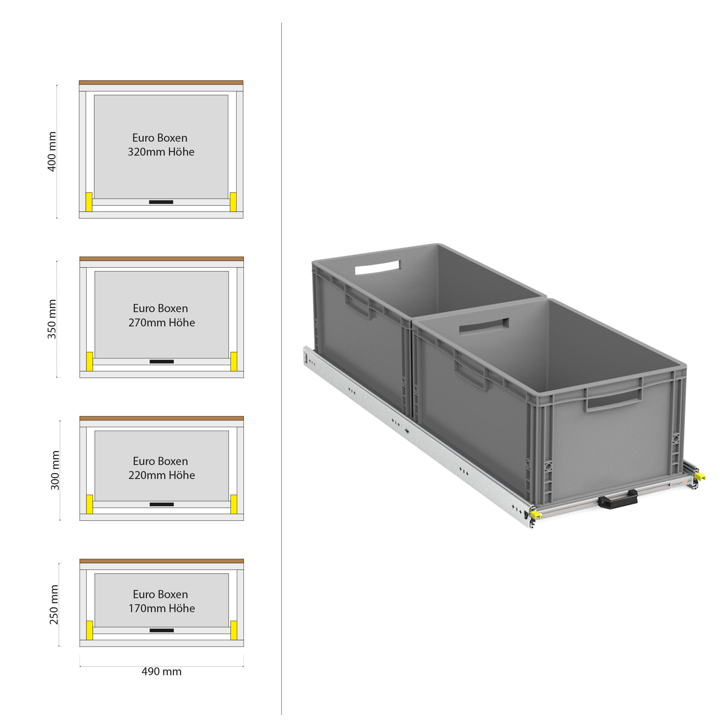 Rear pull-out with shelf