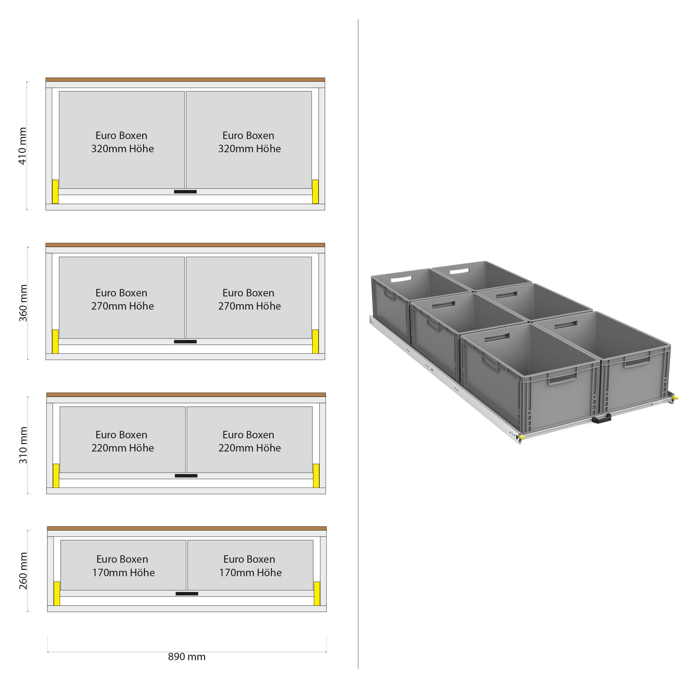 Rear pull-out with shelf