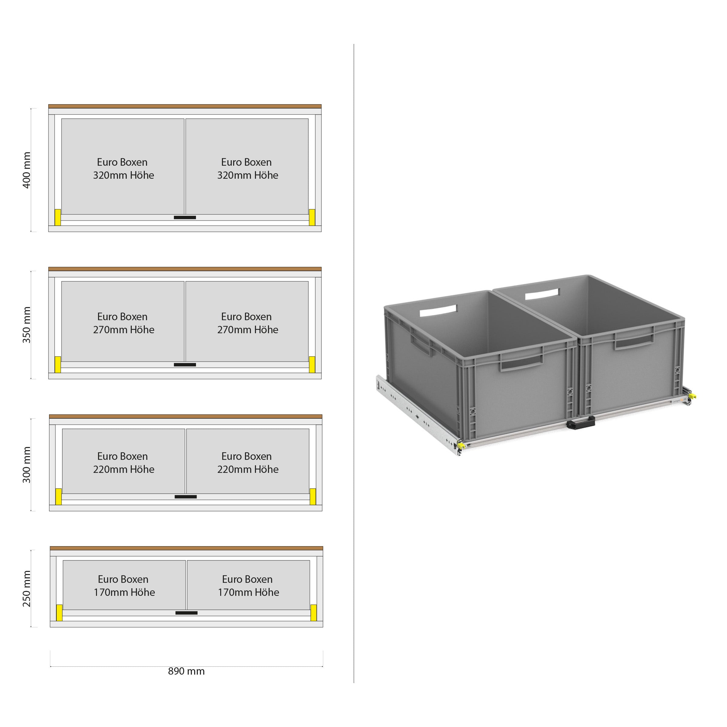 Rear pull-out with shelf