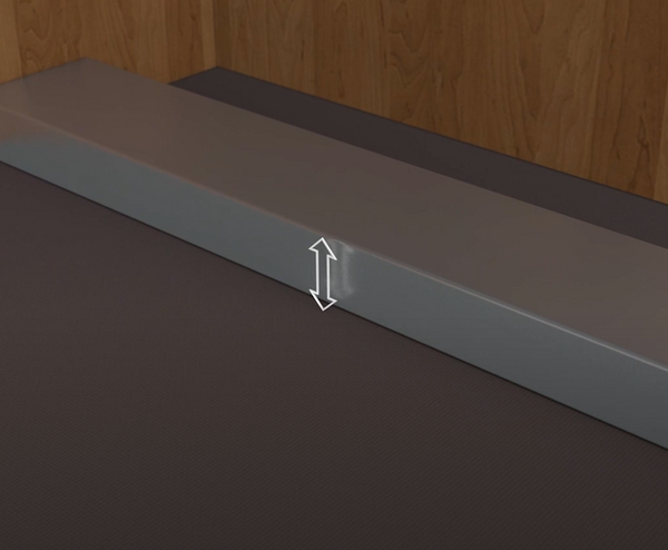 Vertical measurement from the top edge of the channel to the floor.