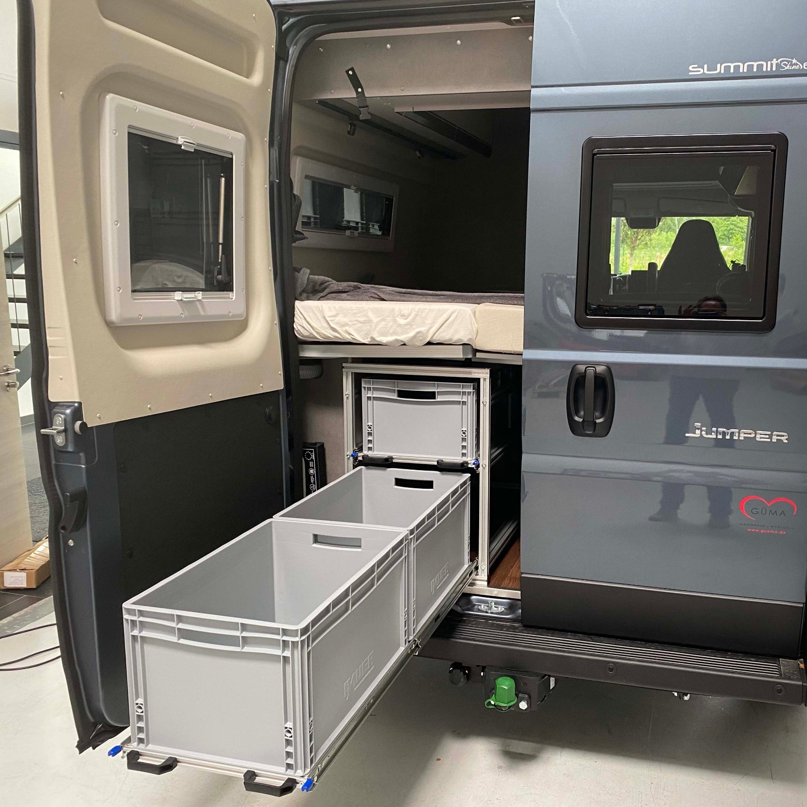 Heckauszug 2 Etagen Pössl Summit Shine 600L - Stabile und sichere Konstruktion - Euroboxoptimiert