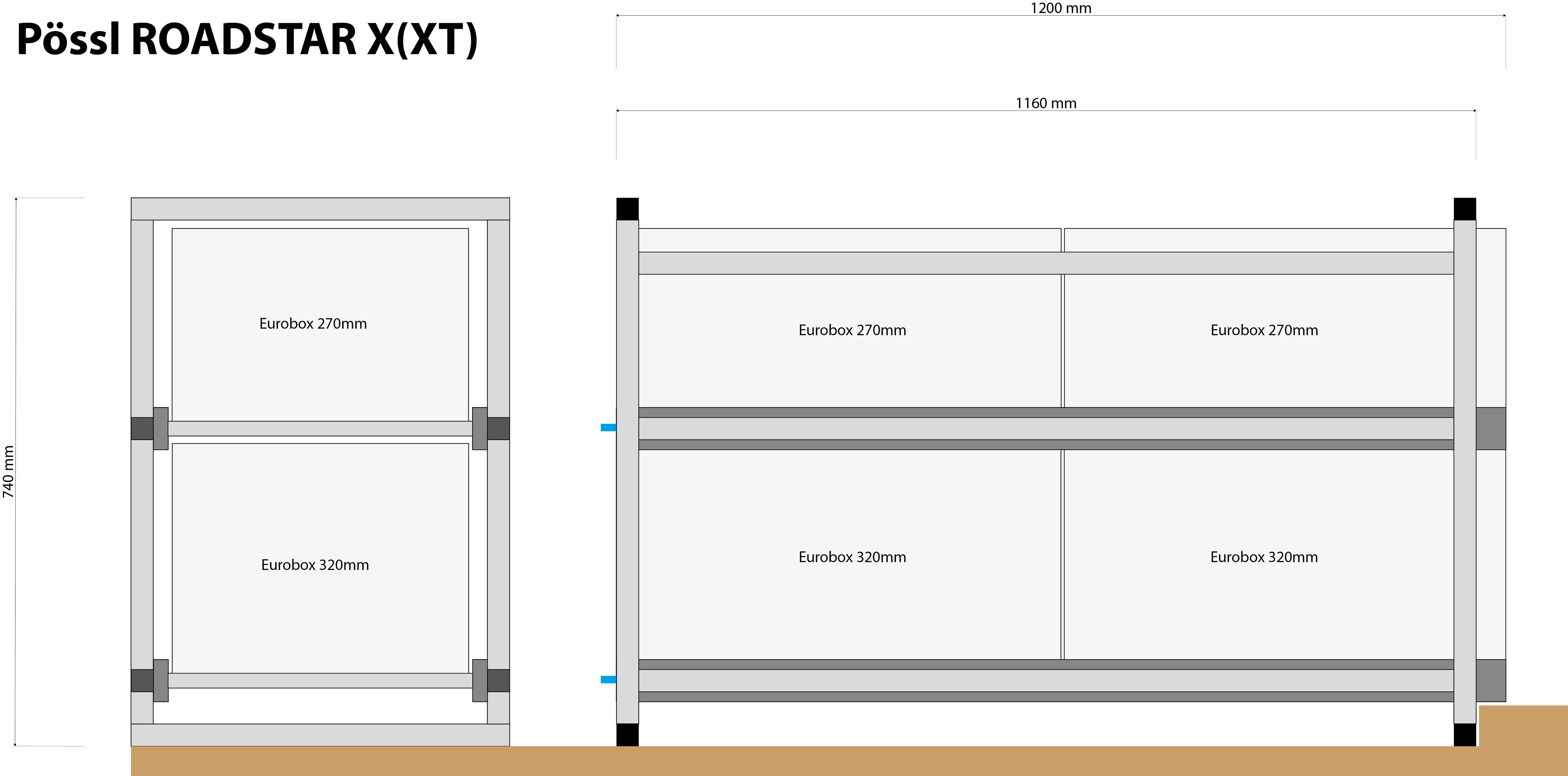 Rear pull-out 2 levels Pössl ROADSTAR X - XT