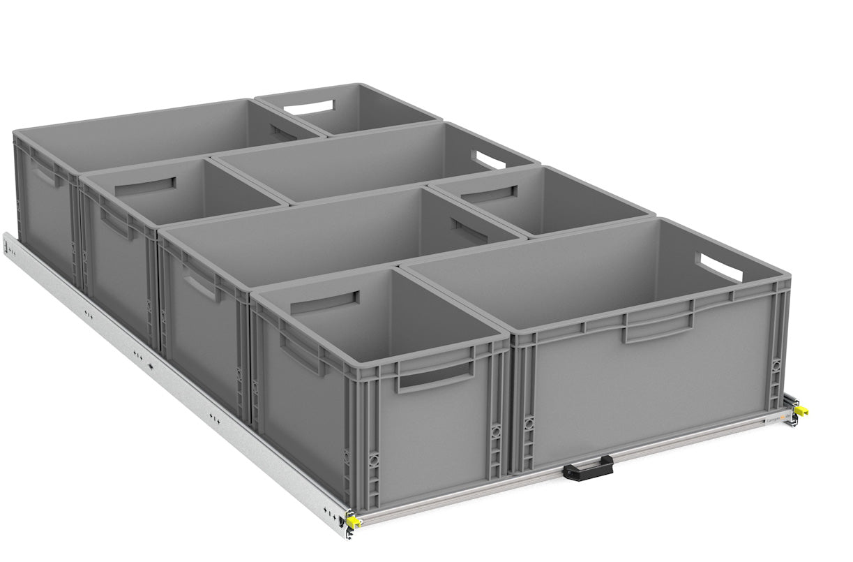 Estrazione posteriore fai-da-te Eurobox varianti XS-XXL 400mm-1800mm