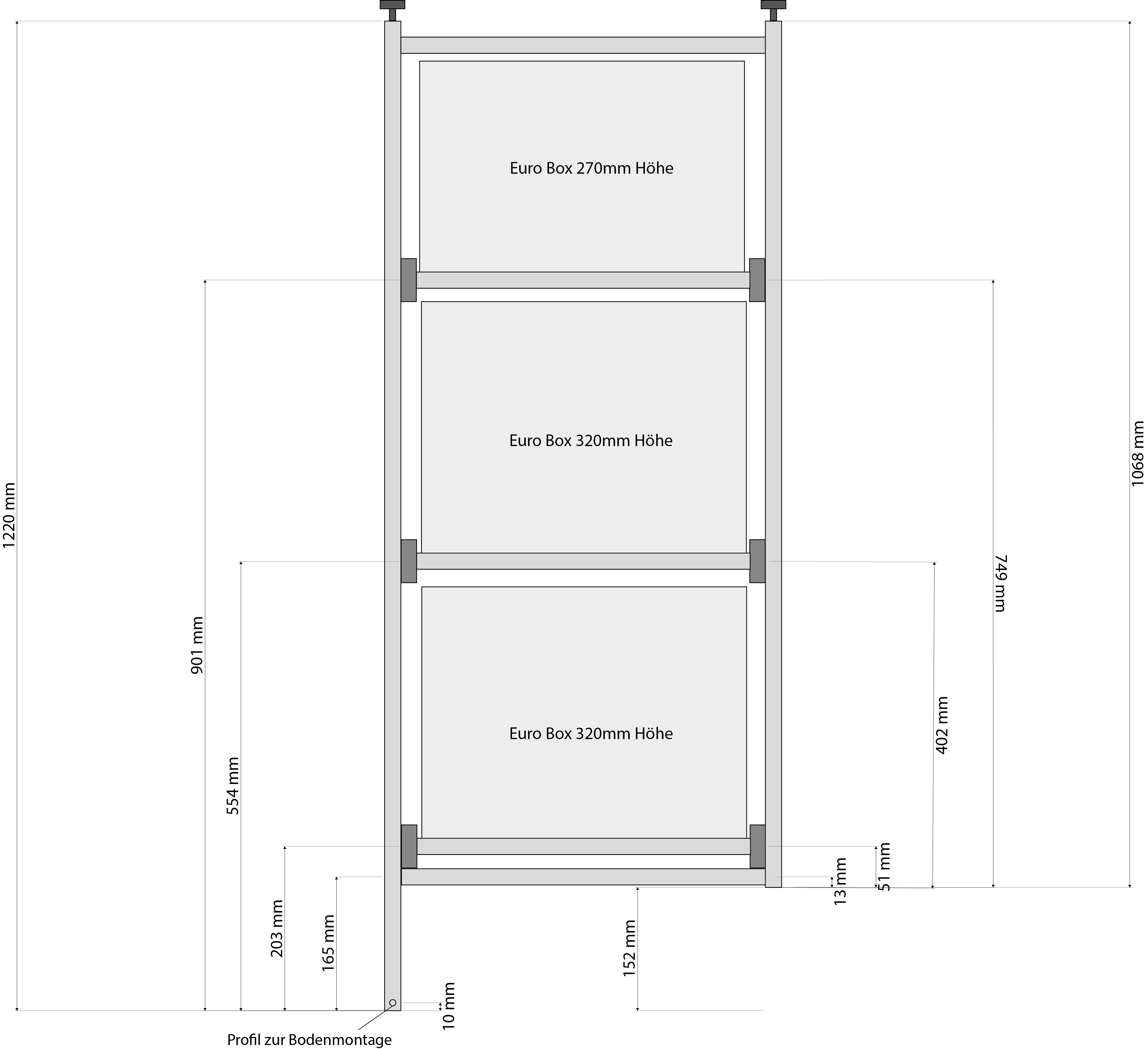 Challenger 240 motorhome shelf with drawers