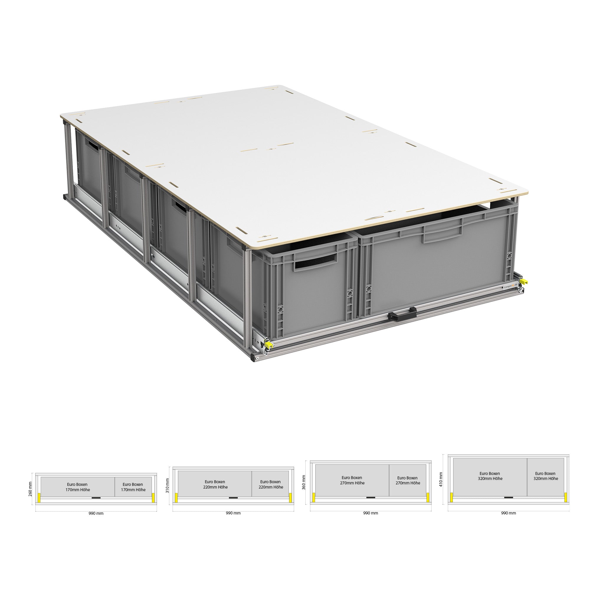 Heckauszug mit Ablage