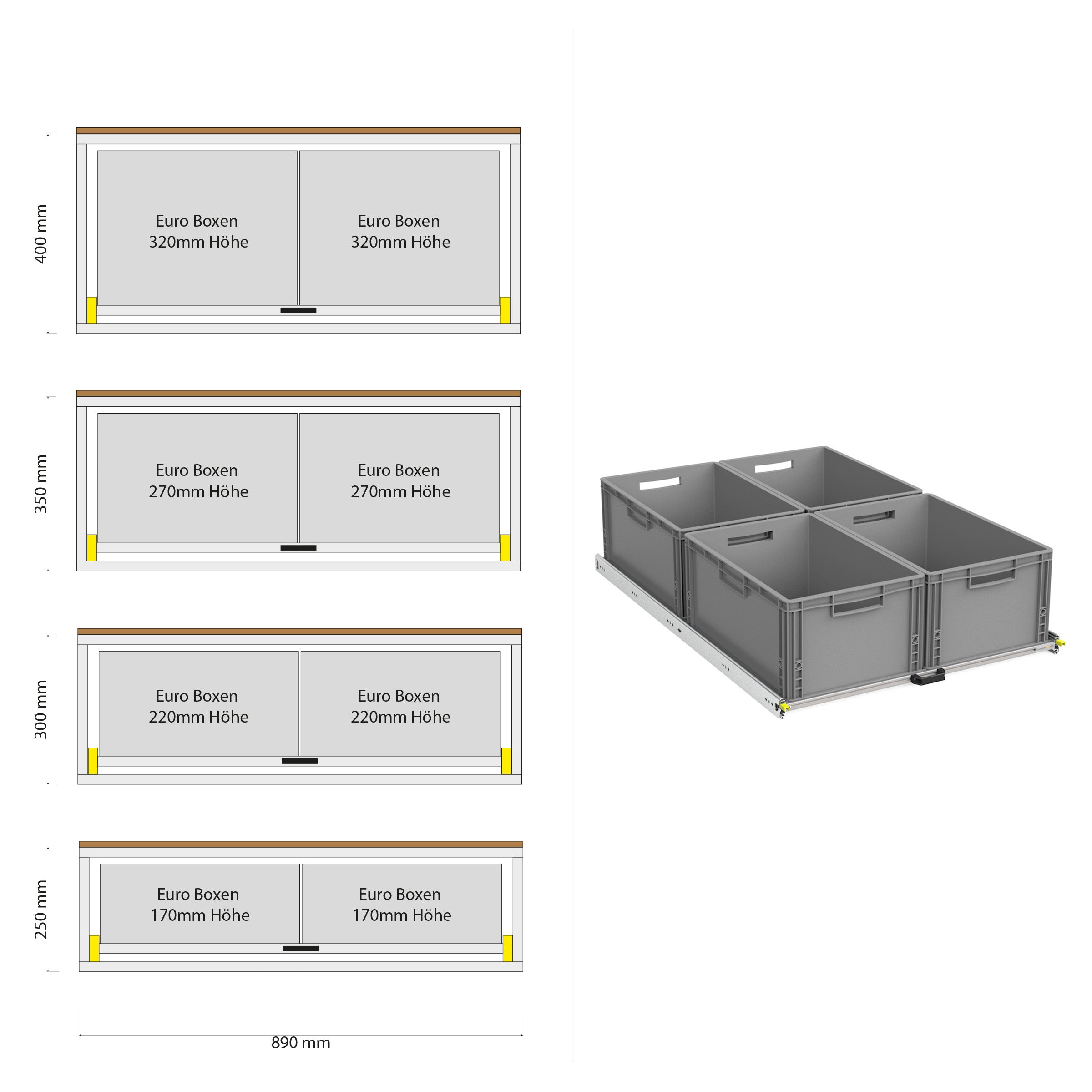 Heckauszug mit Ablage